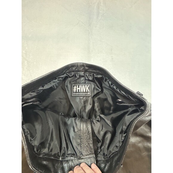 Hawk Genuine Biker Leather Pants - Lined Down To The Knee - Unhemmed Size 44x32 - Picture 3 of 6